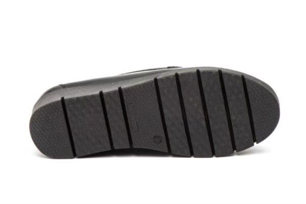 Mocasines negros de piel con plataforma para mujer Tallas 36 a 41 Modelo 3139 Jam - Imagen 4