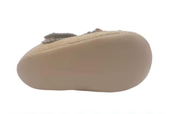 Merceditas de bebé beige de tela con lazo Tallas 16 a 20 Modelo 3202 Citos - Image 2