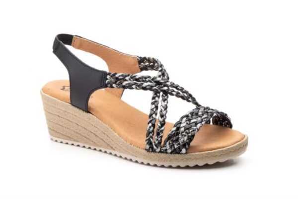Sandalias de cuña trenzadas varios colores fabricadas en España Modelo 3326 Tallas 36 a 41 Jam - Imagen 3