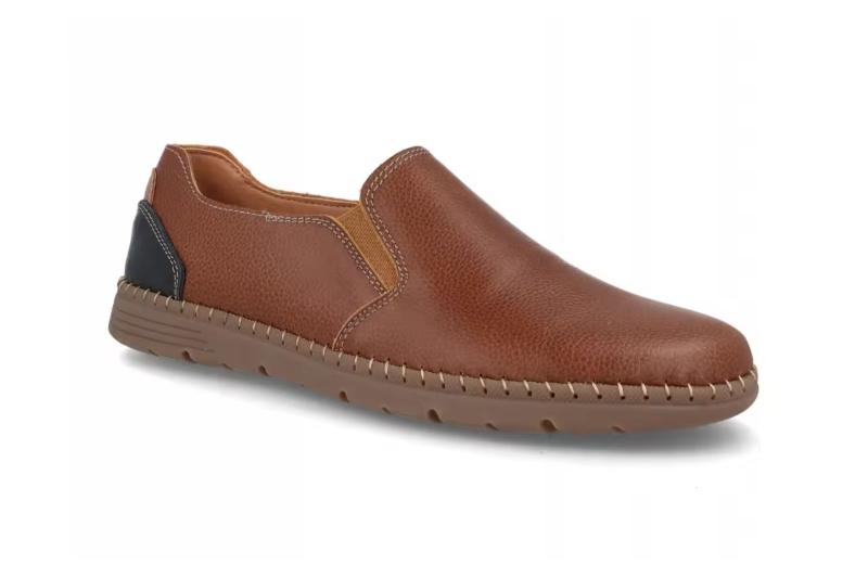 Zapatos slip on de piel para hombre en varios colores Tallas 39 a 46 Modelo 4221 Dj Santa