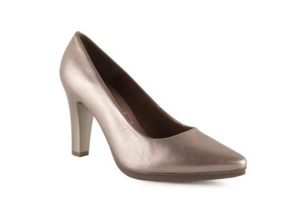Zapatos de salón de mujer en piel con tacón medio plantilla Gel Hecho en España Tallas 35 a 41 Modelo 4333 Chamby