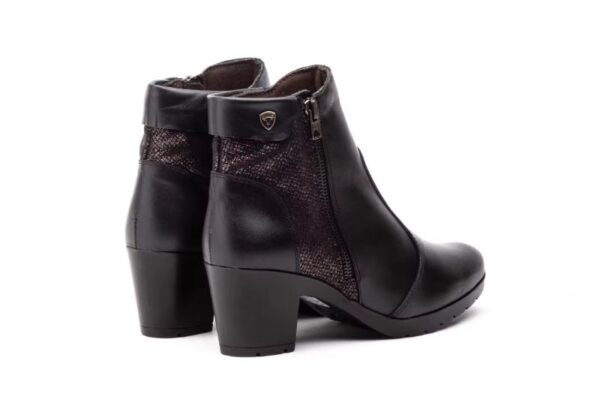 Botines de piel para mujer con tacón cómodo y cremallera Tallas 36 a 41 Modelo 4451 Jam - Imagen 2