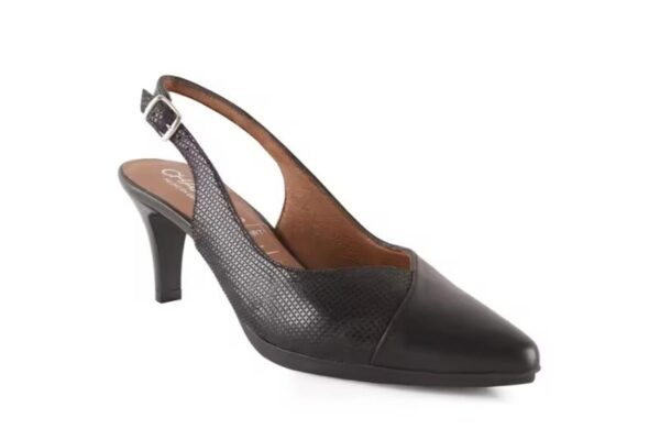 Zapatos de salón de mujer en piel con tacón plantilla Gel Hecho en España Tallas 35 a 41 Modelo 4893 Chamby