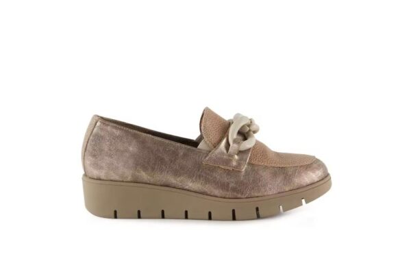 Mocasines de mujer con cuña en piel Calzado cómodo y elegante Hecho en España Tallas 36 a 41 Modelo 5 Chamby