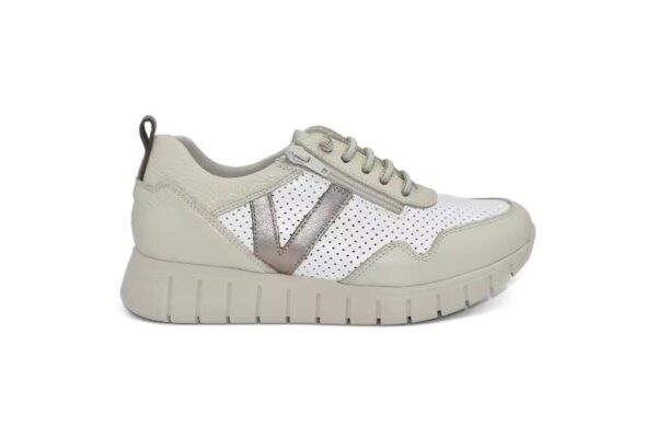 Zapatillas de piel para mujer con cremallera y cordones elásticos Hecho en España Tallas 35 a 41 Modelo 6090 Tekila - Imagen 4