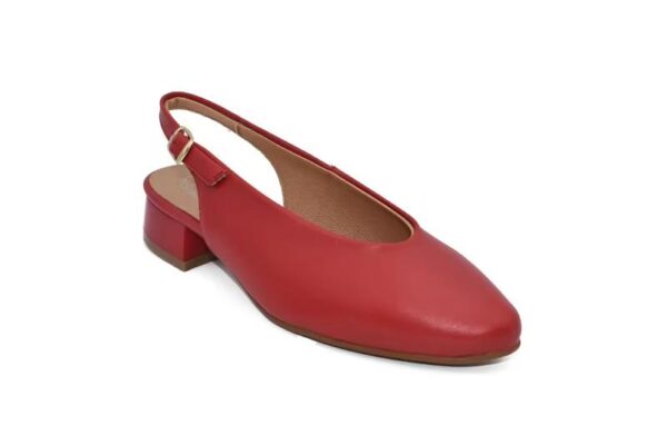 Zapato destalonado de piel con tacón bajo plantilla Gel Hecho en España Tallas 35 a 41 Modelo 639 Chamby - Image 3