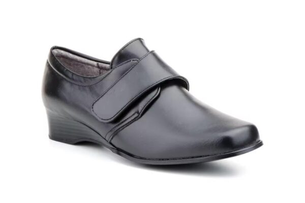 Zapato cómodo de señora con velcro Tacón bajo y diseño elegante Modelo 722 Tallas especiales 42 a 45 Jam