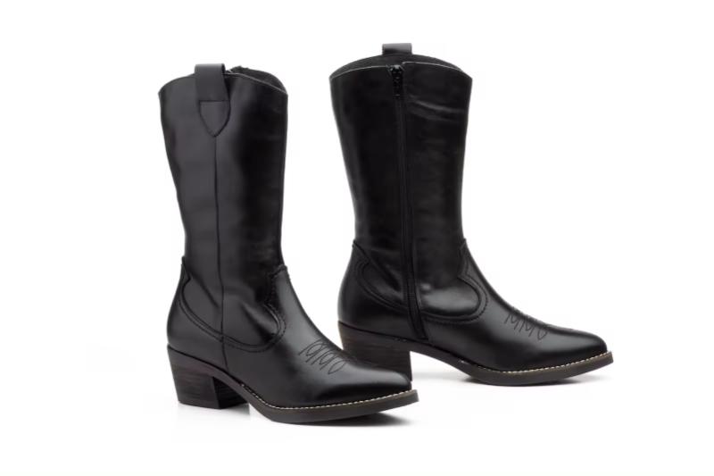 Botas cowboy campera altas de piel para mujer Tallas 36 a 41 Modelo 940 Par y medio