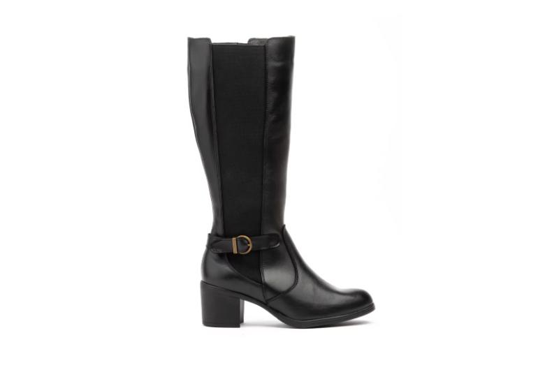 Botas altas de piel para mujer con tacón y hebilla Tallas 36 a 41 Modelo 95220 Jam