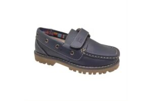 Zapatos náuticos de piel azul para niño con velcro Tallas 31 a 36 Modelo A766 Bubble 6 a7661