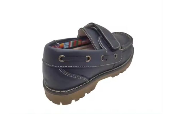 Zapatos náuticos de piel azul para niño con velcro Tallas 31 a 36 Modelo A766 Bubble - Imagen 3