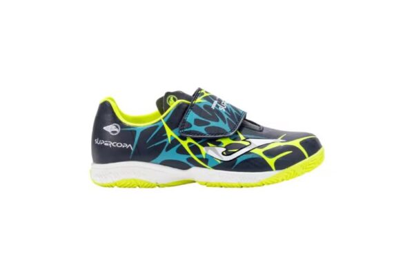 Zapatillas de fútbol sala para niño Modelo Supercopa JR con cierre de velcro Tallas 24 a 39 Joma