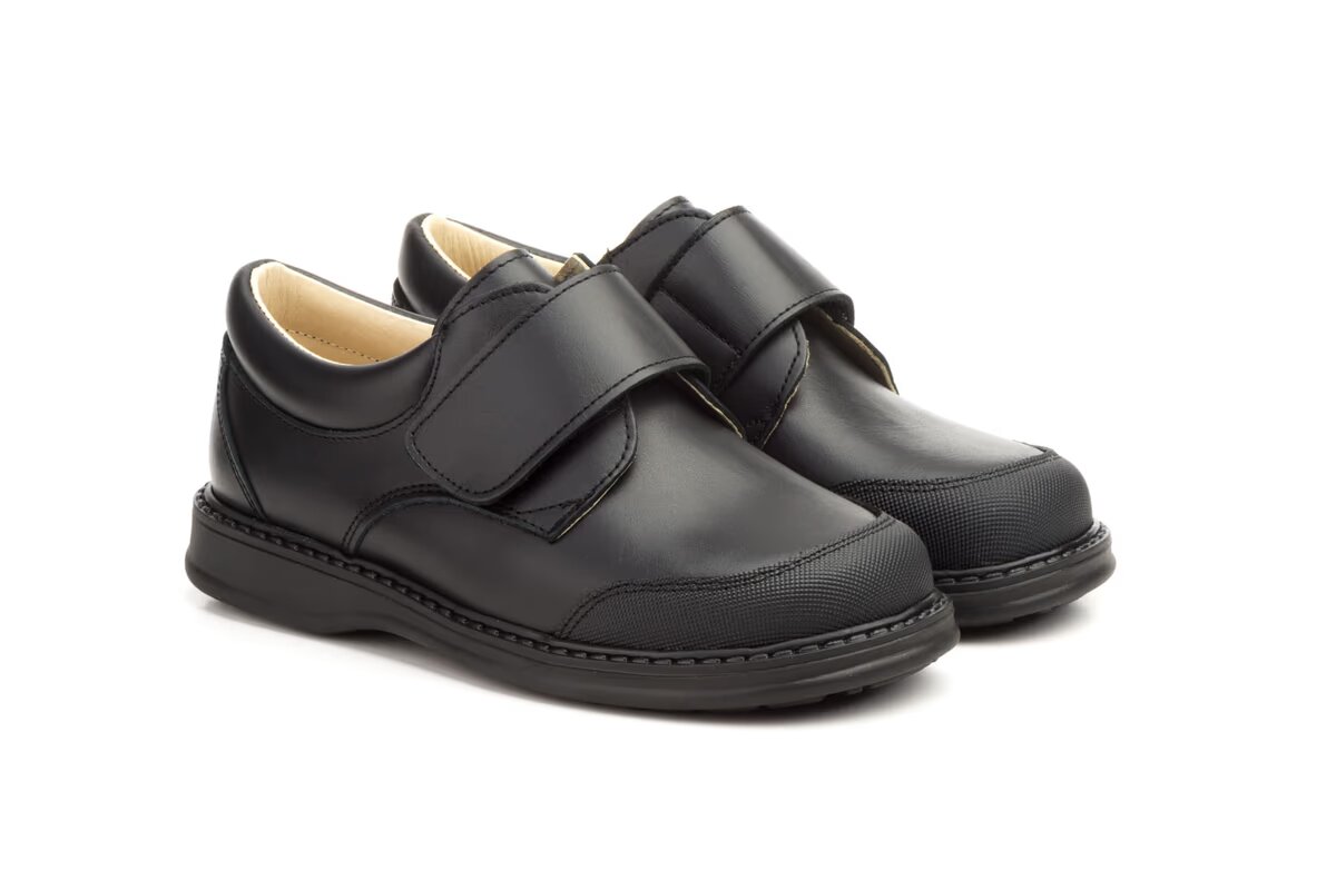 Zapato colegial de piel con velcro para niño Tallas 26 a 42 Modelo 1012 Jam 3 Zapato colegial de piel con velcro para niño Tallas 26 a 42 Modelo 1012 Jam - Imagen 3