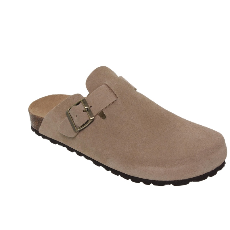 Zuecos unisex de piel serraje con hebilla ajustable y plantilla de corcho Made in Spain Tallas 40 a 46 Modelo Toronto Casual 3 Zuecos unisex de piel serraje con hebilla ajustable y plantilla de corcho Made in Spain Tallas 40 a 46 Modelo Toronto Casual - Image 3