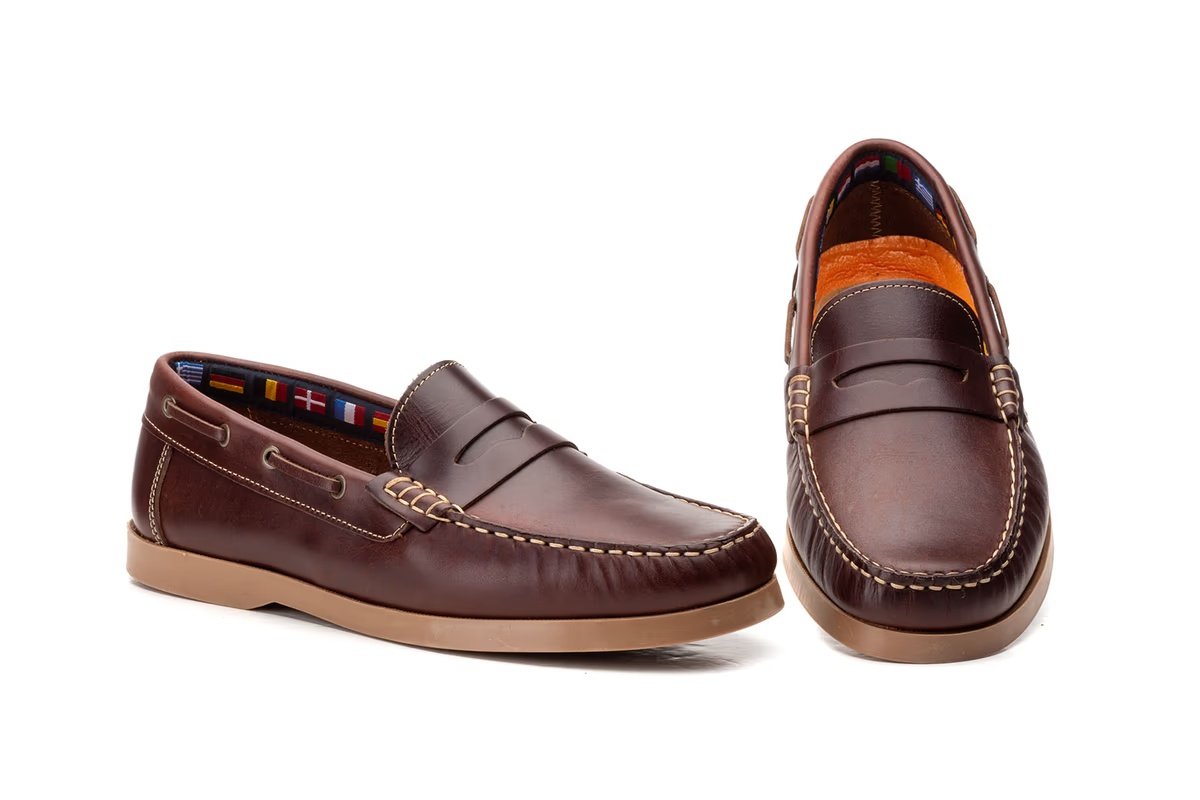 Náuticos de piel para hombre color cuero Tallas 39 a 45 Modelo 01N3 Katosines
