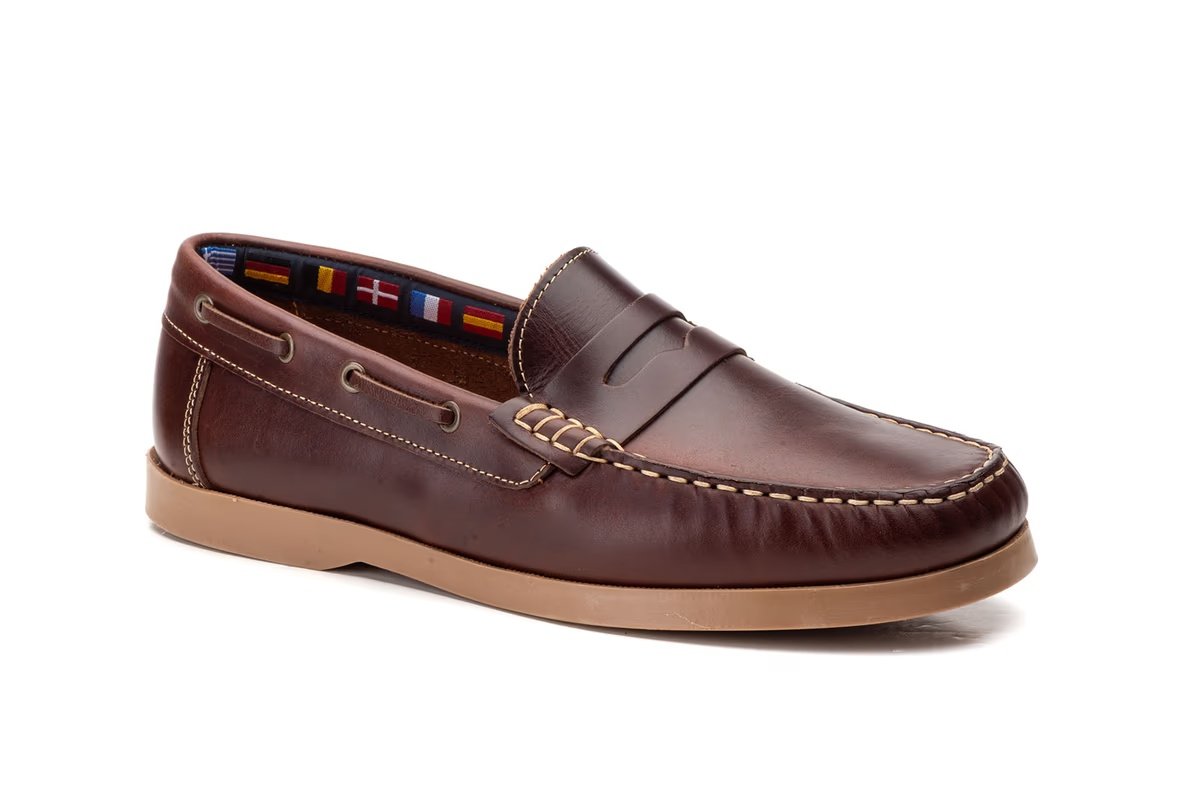 Náuticos de piel para hombre color cuero Tallas 39 a 45 Modelo 01N3 Katosines 2 Náuticos de piel para hombre color cuero Tallas 39 a 45 Modelo 01N3 Katosines - Imagen 2