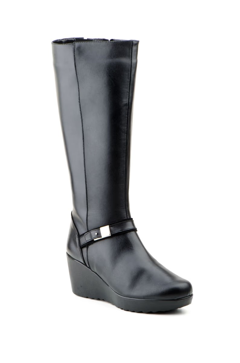 Botas Mujer Piel Negro Cuña modelo 1022 Jam