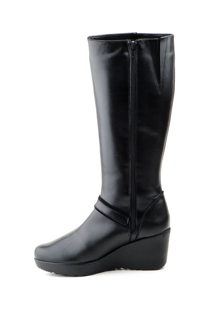 Botas Mujer Piel Negro Cuña modelo 1022 Jam 3 Botas Mujer Piel Negro Cuña modelo 1022 Jam - Imagen 3