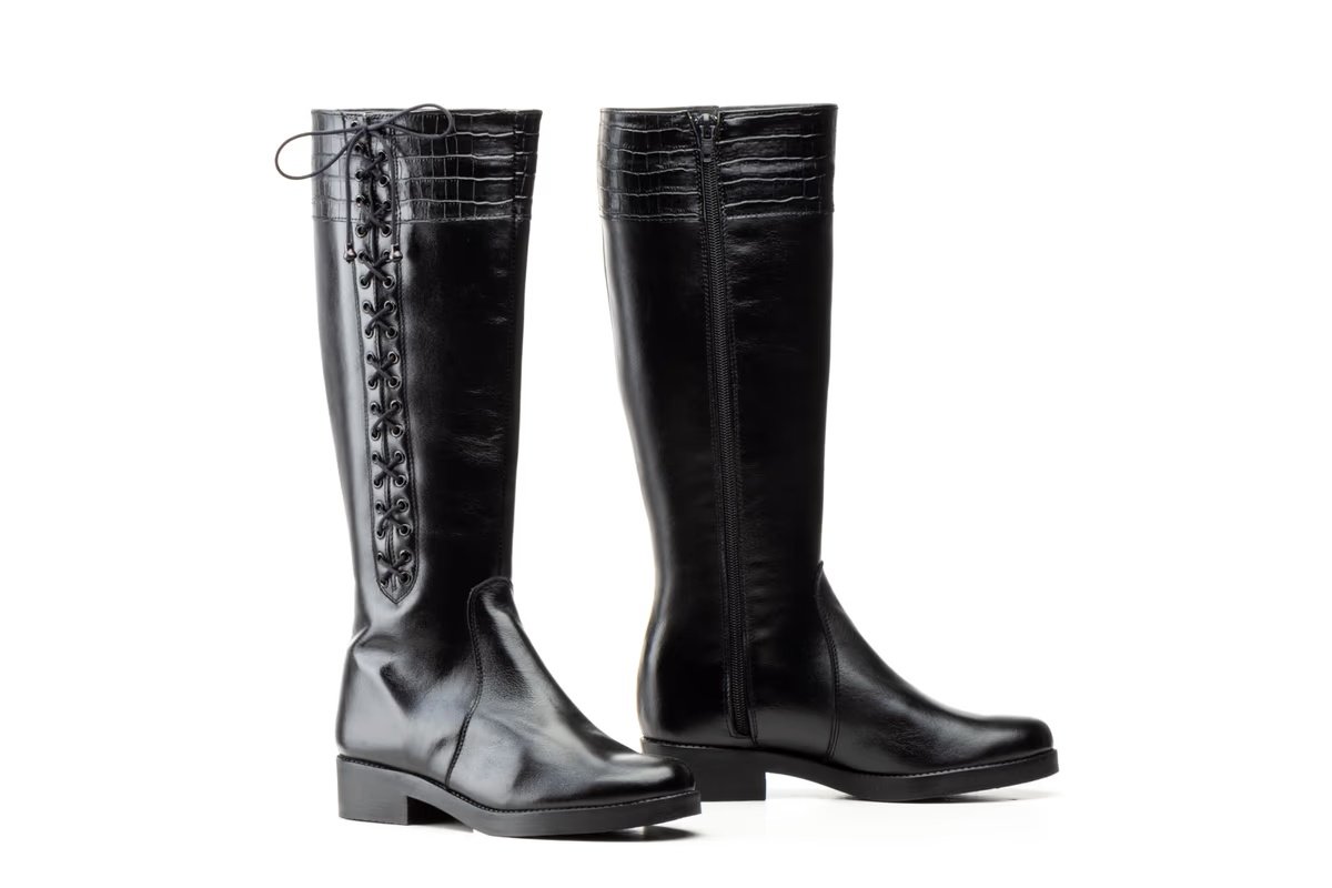 Botas Mujer Piel Negra Cordones modelo 1029 Jam