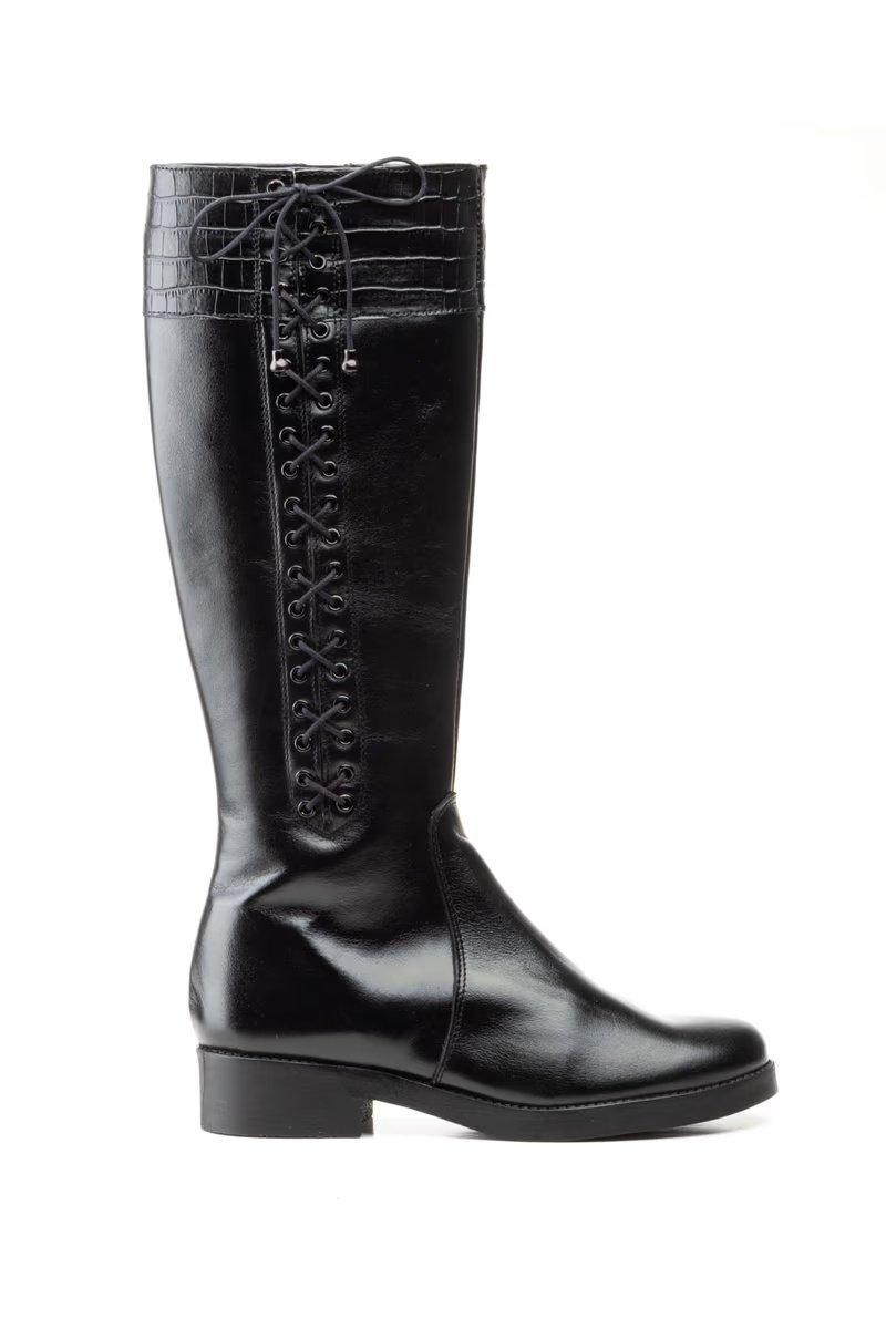 Botas Mujer Piel Negra Cordones modelo 1029 Jam 2 Botas Mujer Piel Negra Cordones modelo 1029 Jam - Imagen 2