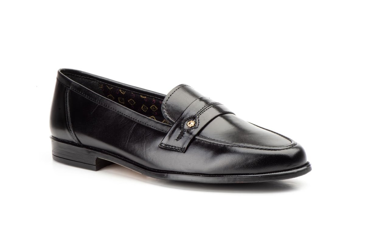 Mocasines de piel para hombre negros Tallas 38 a 46 Modelo 115 Katosines 2 Mocasines de piel para hombre negros Tallas 38 a 46 Modelo 115 Katosines - Imagen 2