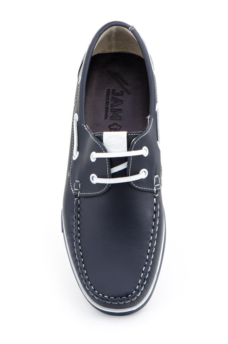Náuticos de piel para hombre marino con cordones Tallas 39 a 45 Modelo 140n Jam 4 Náuticos de piel para hombre marino con cordones Tallas 39 a 45 Modelo 140n Jam - Imagen 4