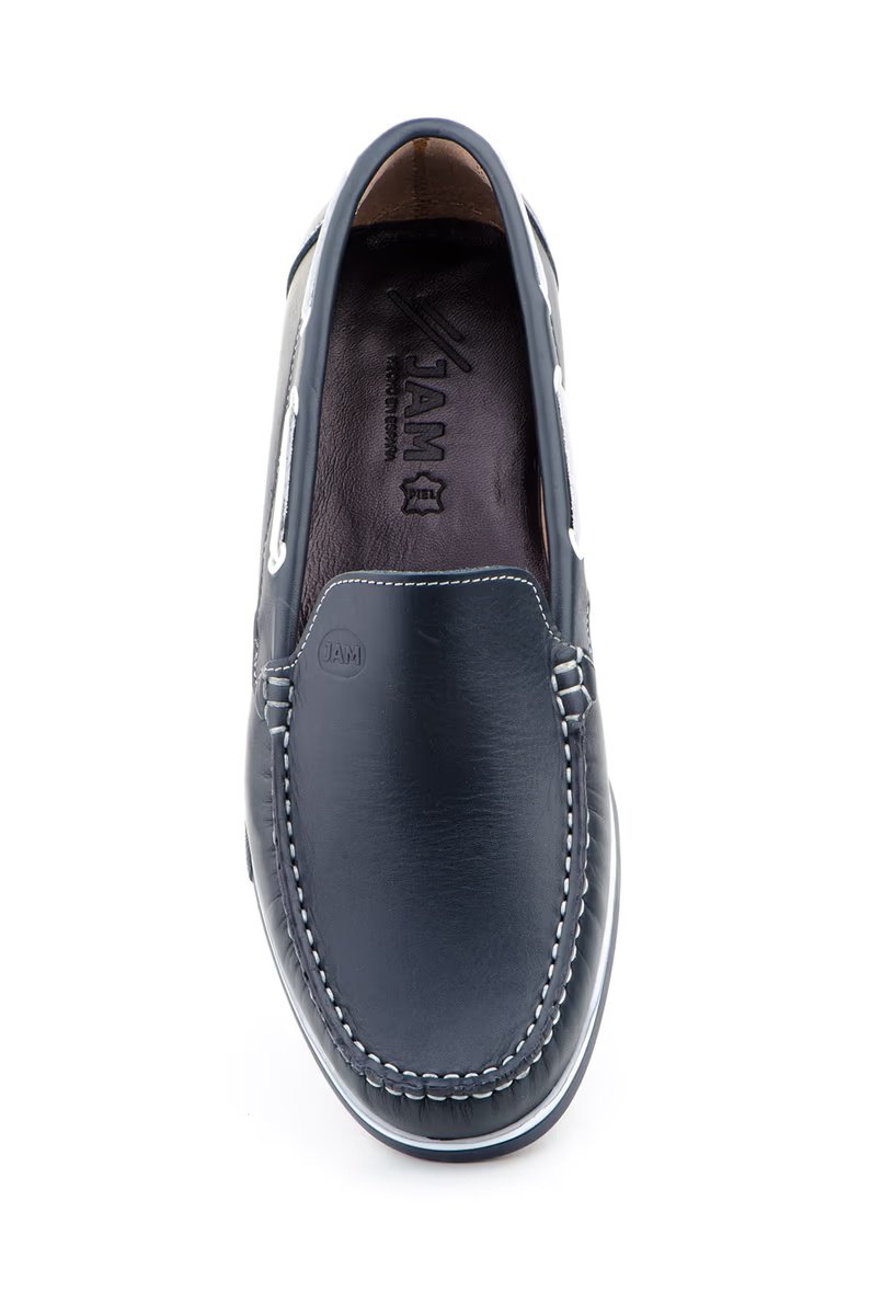 Mocasines náuticos de piel para hombre marino Tallas 39 a 45 Modelo 150n Jam 4 Mocasines náuticos de piel para hombre marino Tallas 39 a 45 Modelo 150n Jam - Imagen 4