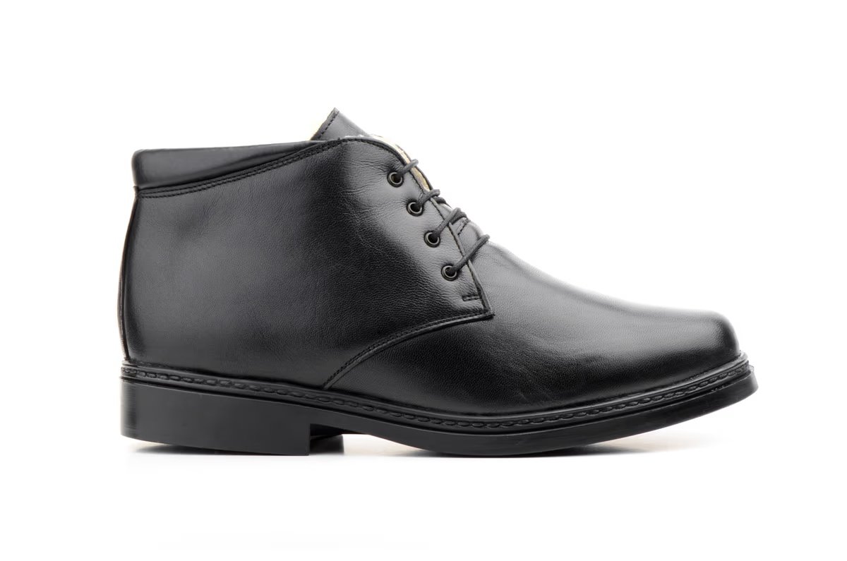 Botines de piel con borreguillo para hombre negros Tallas 39 a 45 Modelo 220b Katosines 2 Botines de piel con borreguillo para hombre negros Tallas 39 a 45 Modelo 220b Katosines - Imagen 2