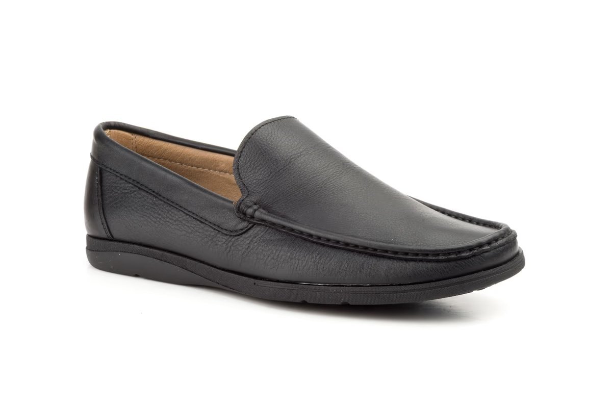 Mocasines de piel para hombre negros Tallas 39 a 46 Modelo 252 Katosines