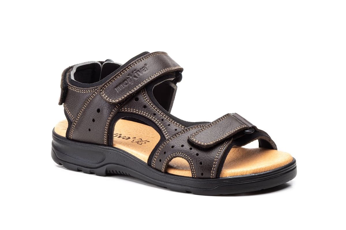 Sandalias de piel para hombre en tallas grandes modelo 37007TG Morxiva 2 Sandalias de piel para hombre en tallas grandes modelo 37007TG Morxiva - Imagen 2