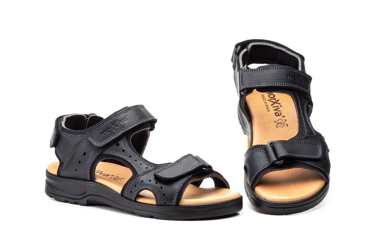 Sandalias de piel para hombre en tallas grandes modelo 37007TG Morxiva 5 Sandalias de piel para hombre en tallas grandes modelo 37007TG Morxiva - Imagen 5