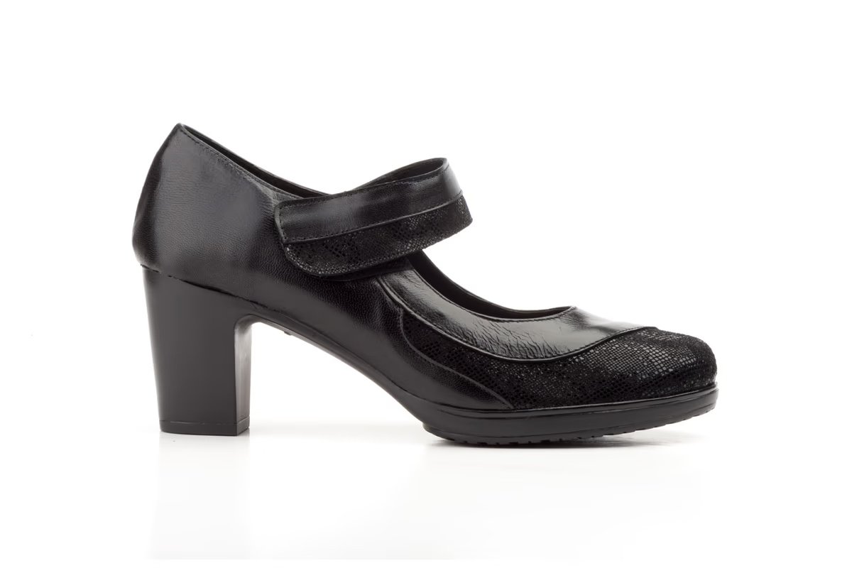 Zapatos Mujer Piel Negro modelo 5016 Jam 3 Zapatos Mujer Piel Negro modelo 5016 Jam - Imagen 3