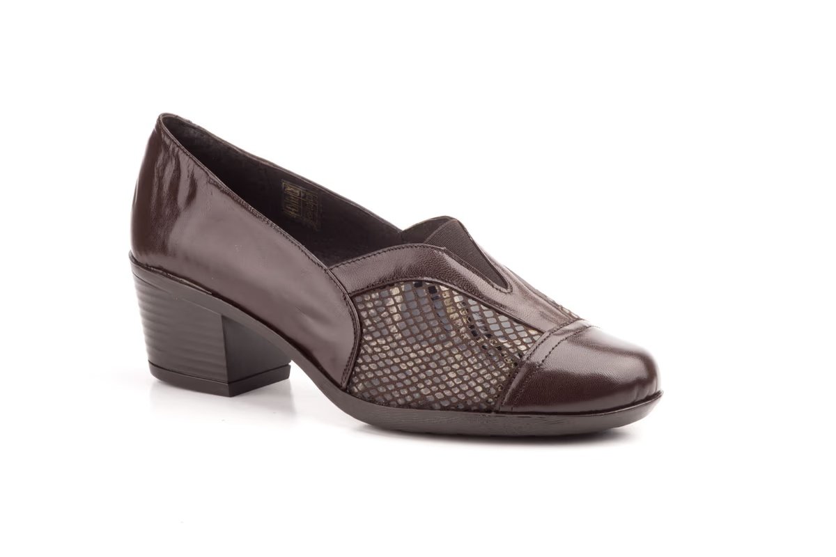 Zapatos Mujer Piel Marrón Lycra modelo 5414 Jam