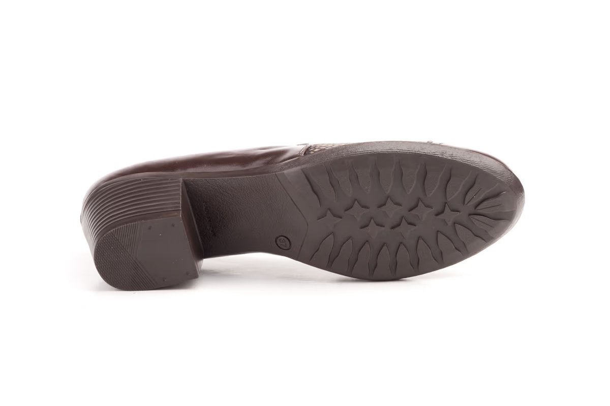 Zapatos Mujer Piel Marrón Lycra modelo 5414 Jam 2 Zapatos Mujer Piel Marrón Lycra modelo 5414 Jam - Imagen 2