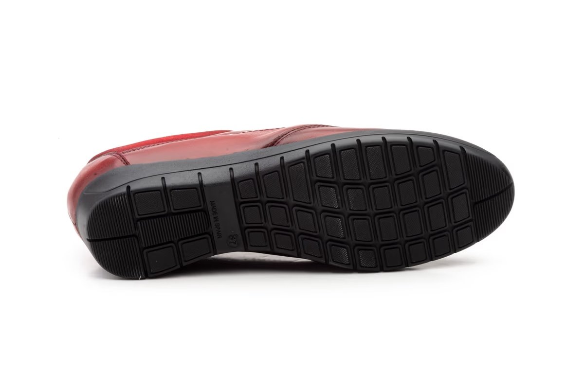 Zapatos Mujer Piel Burdeos Elásticos modelo 5567 Jam 3 Zapatos Mujer Piel Burdeos Elásticos modelo 5567 Jam - Imagen 3
