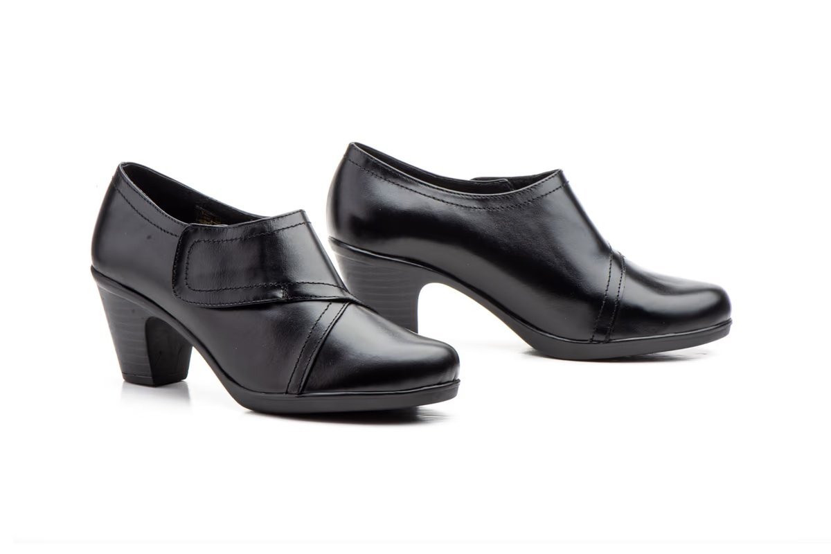 Zapatos Mujer Piel Negro Tipo Velcro modelo 5576 Jam