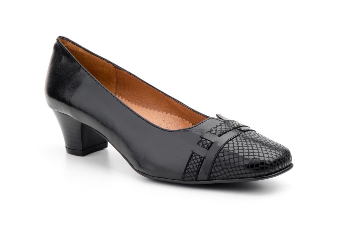 Zapatos Mujer Piel Negro Serpiente modelo 5722 Jam