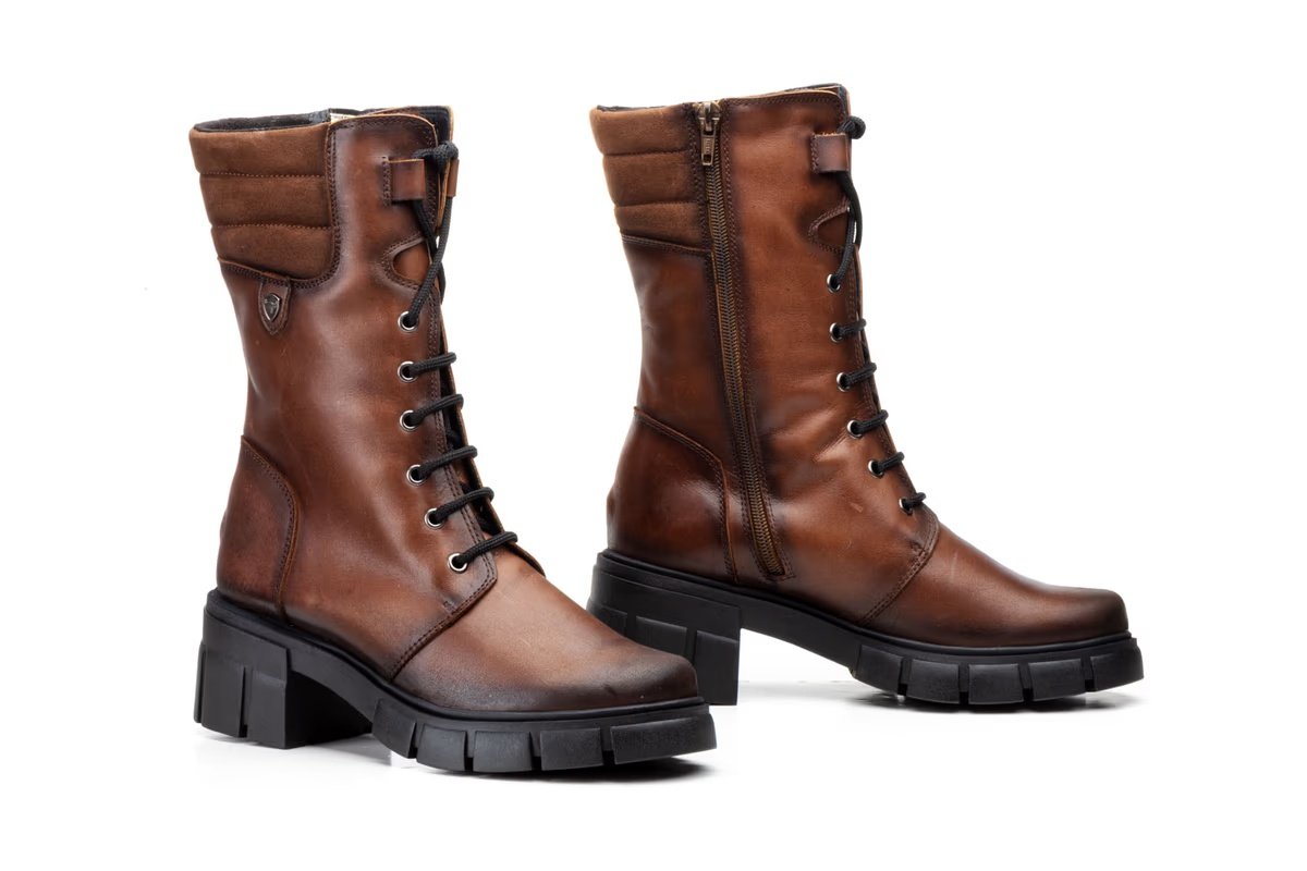 Botas Mujer Piel Burdeos Militar Ibérico modelo 5790 Iberico Shoes 5 Botas Mujer Piel Burdeos Militar Ibérico modelo 5790 Iberico Shoes - Imagen 5