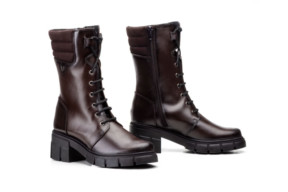 Botas Mujer Piel Burdeos Militar Ibérico modelo 5790 Iberico Shoes 12 Botas Mujer Piel Burdeos Militar Ibérico modelo 5790 Iberico Shoes - Imagen 12