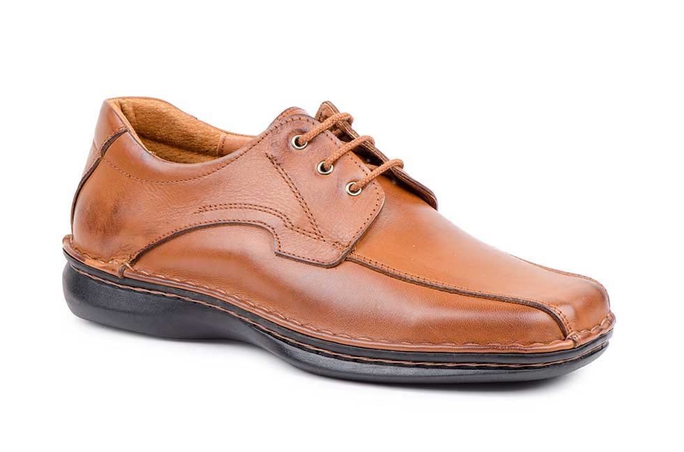 Zapatos de piel para hombre con cordones y suela cosida modelo 60121 Cactus