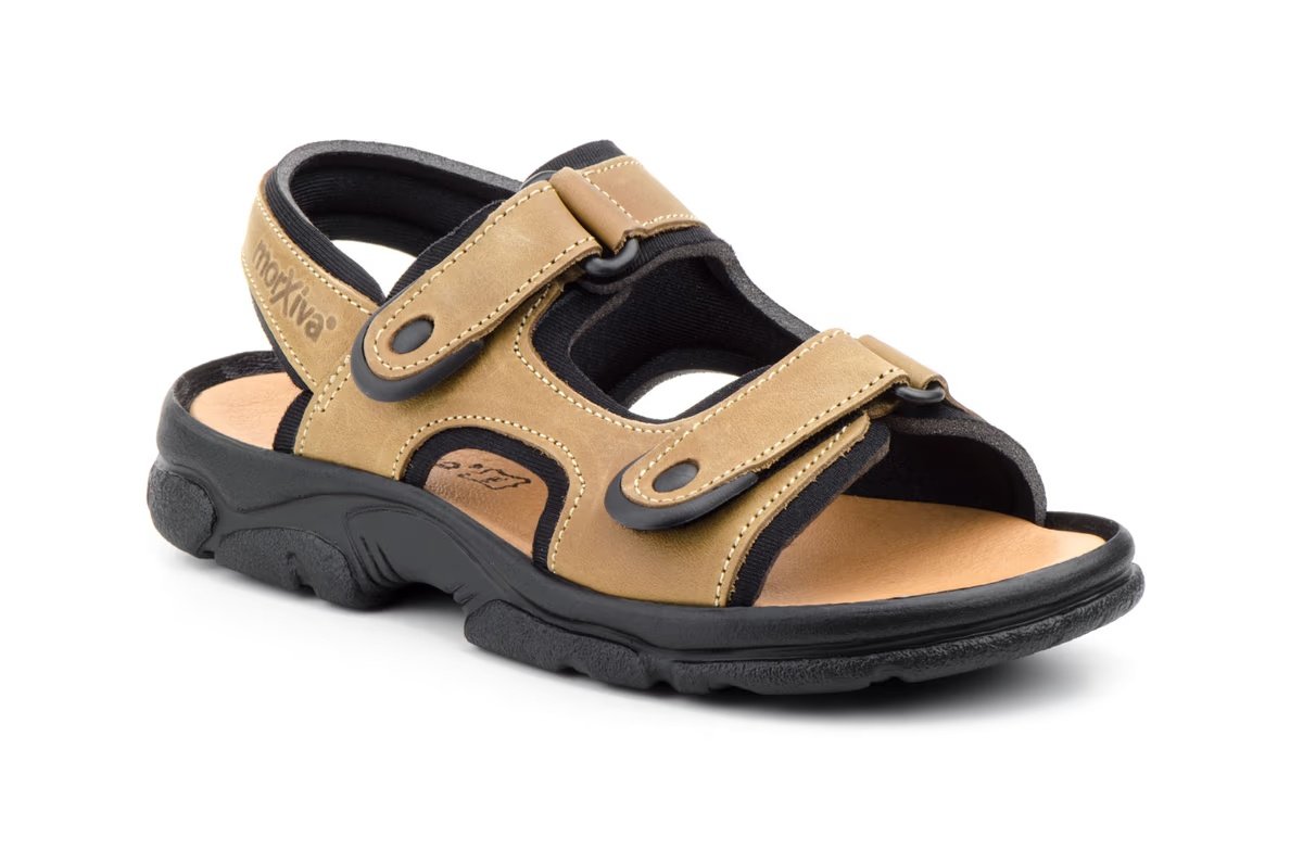 Sandalias californianas bio de piel para hombre modelo 7001 Morxiva