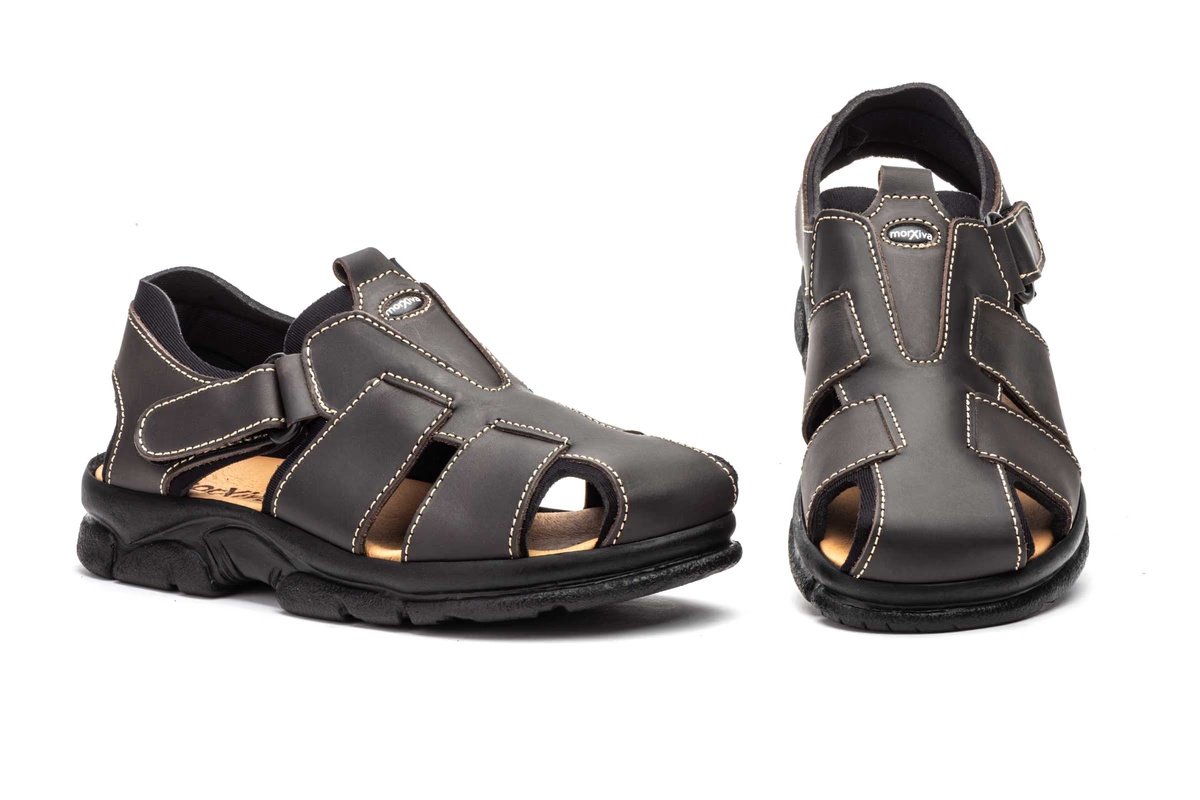 Sandalias californianas bio de piel para hombre modelo 7003 Morxiva