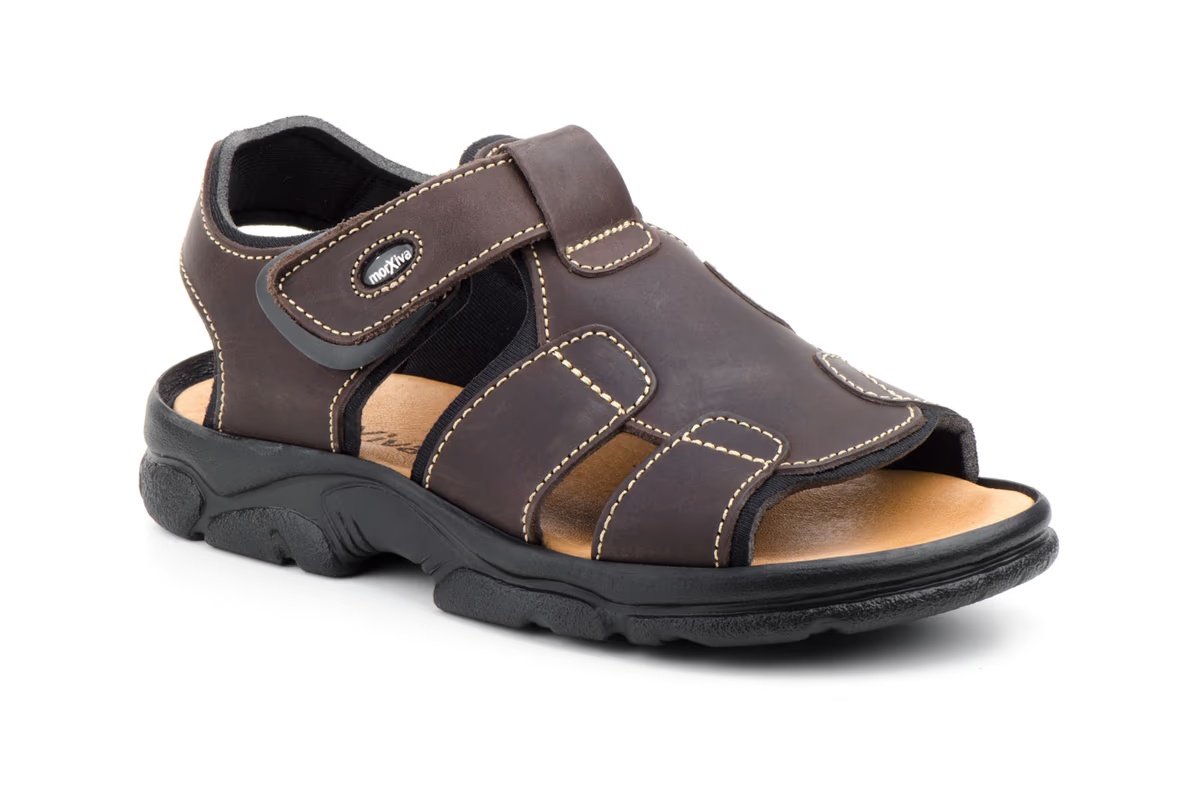Sandalias californianas bio de piel para hombre modelo 7008 Morxiva