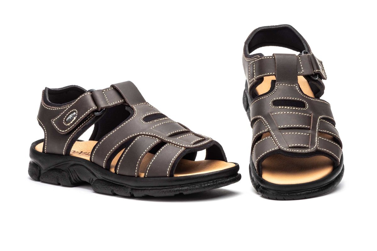 Sandalias californianas bio de piel para hombre modelo 7013 Morxiva