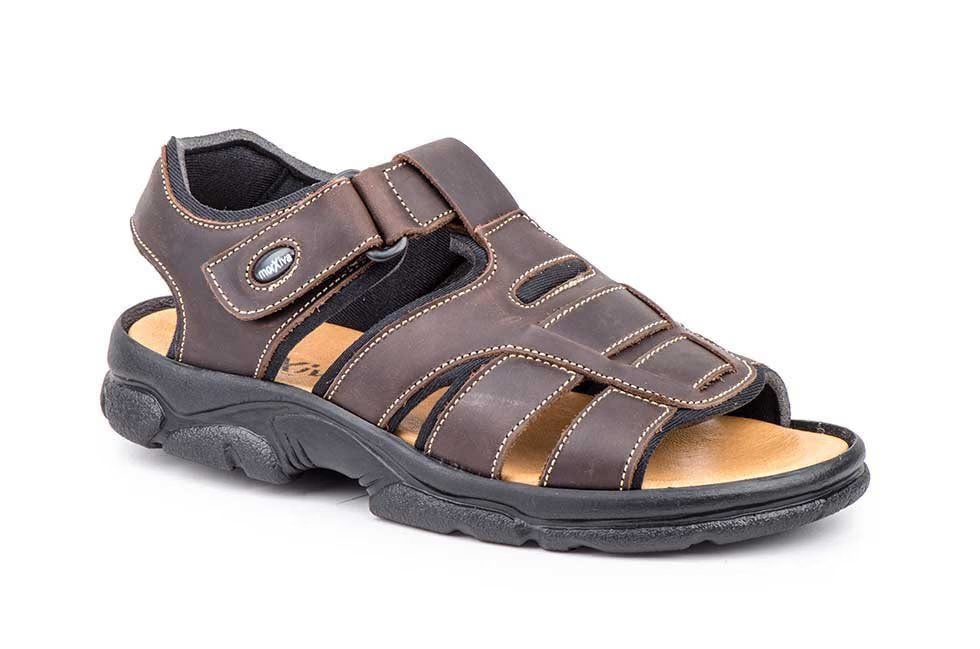 Sandalias bio de piel para hombre en tallas especiales modelo 7013 XXL Morxiva