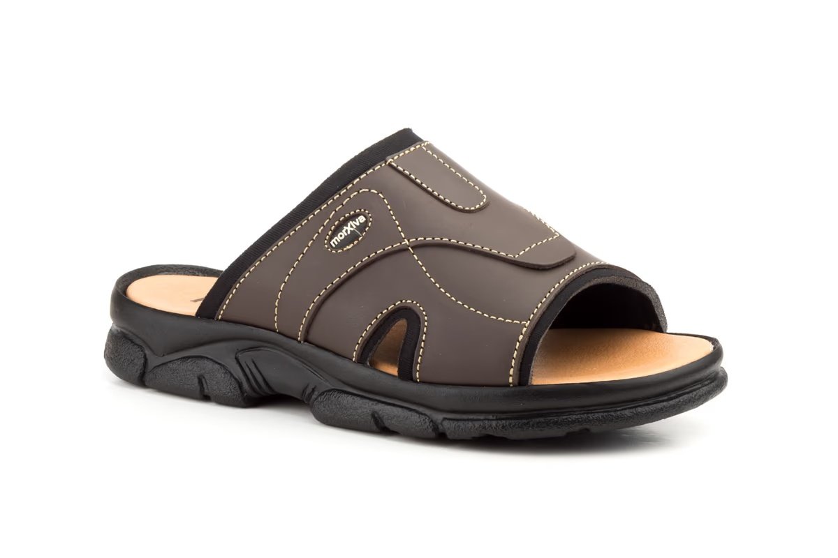 Sandalias de pala de piel para hombre modelo 7016 Morxiva