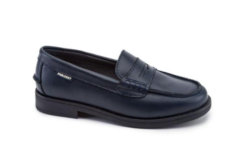 Mocasín colegial Pablosky 7149 de piel unisex suela antideslizante Tallas 33 a 42