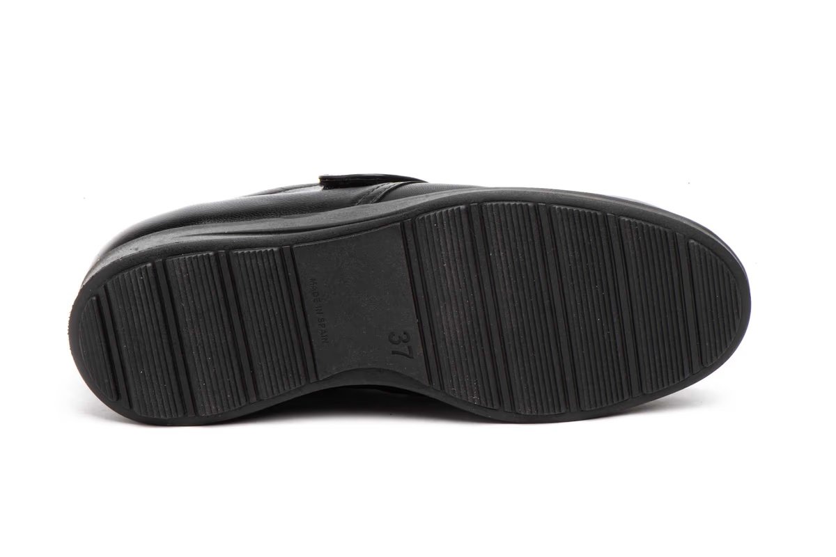 Zapatos Mujer Piel Negro Cierre Velcro Plantilla Extraible Cuña modelo 7436 Jam 4 Zapatos Mujer Piel Negro Cierre Velcro Plantilla Extraible Cuña modelo 7436 Jam - Image 4