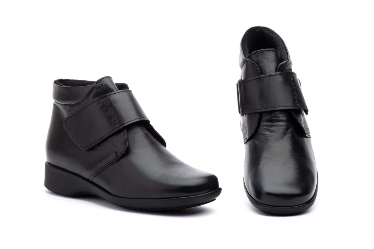 Botines Mujer Piel Negro Cuña modelo 801 Morxiva