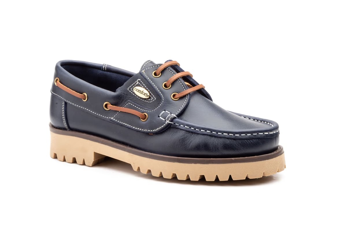 Zapatos náuticos de piel para hombre con suela track Tallas 39 a 46 Modelo 802 Katosines 6 Zapatos náuticos de piel para hombre con suela track Tallas 39 a 46 Modelo 802 Katosines - Imagen 6